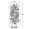 Women Sexy Temporary Tattoo Stickers Black Roses Pattern Full Flower Design Used for Arm Body Art Big Large Fake Tattoo Stickers
