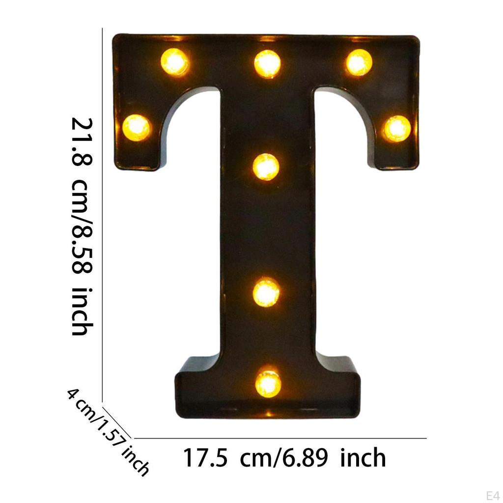 LED Marquee Letter Light Black Up Alphabet Sign for Birthday Wall Home