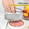 Burger Press Non-stick Kitchen Tool Easy To Clean Stainless Steel Bacon Presser Smasher Excellent DIY Labor-saving