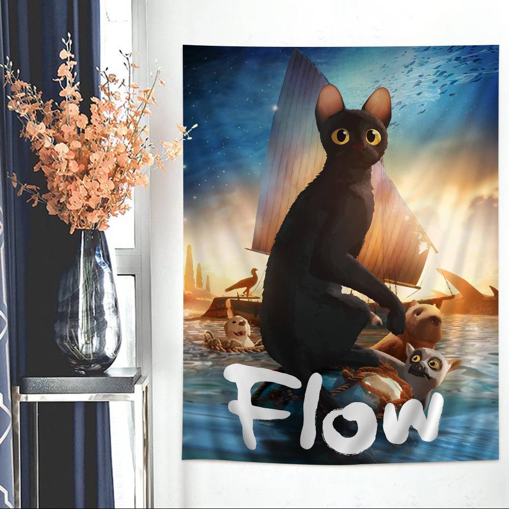 Flow Movie Printed Large Wall Tapestry Art Science Fiction Room Home Decor Decor Blanket