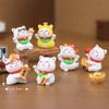 6Pcs/set DIY Fairy Garden Decoration Cartoon Animal Cat Miniatures Mini Figures Moss Terrarium Micro Landscape