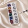 2Box Mixed Color Nail Crystal Charms 1.6mm Manicure  Rhinestones  Christmas Gems