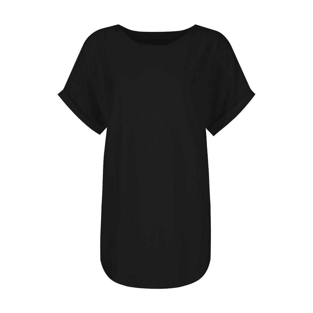 Летняя женская однотонная однотонная плиссированная футболка с коротким рукавом и круглым вырезом, легкая однотонная футболка в уличном стиле, топ