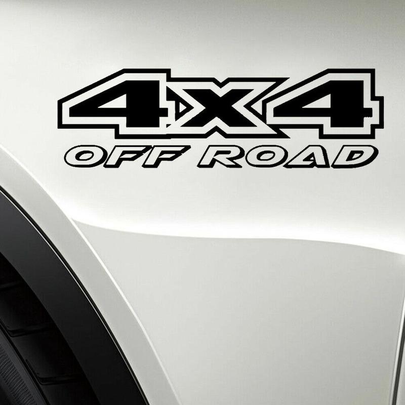 4X4 Off-road Reflective Sticker Carved Door Trunk Bumper SUV Pickup Trim Decal Waterproof Car Stickers Car Exterior Accessories