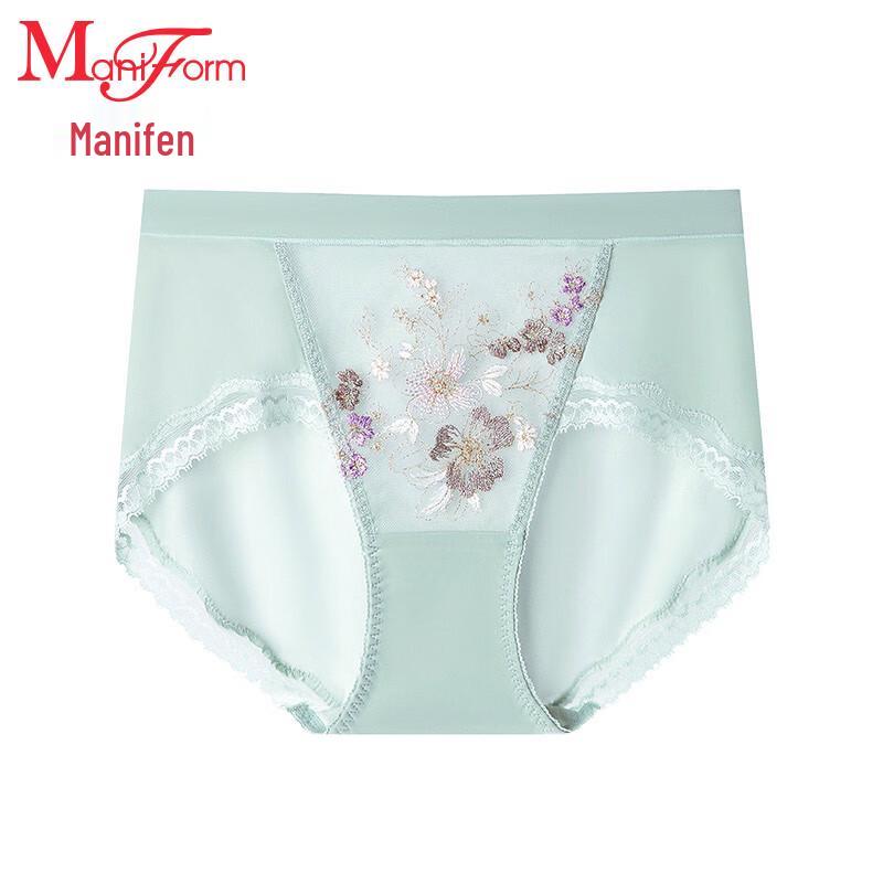 Maniform Women's Embroidered Mid-Waist Briefs