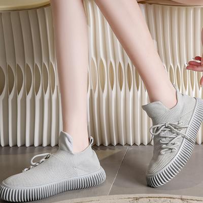 Дышащая сетчатая обувь для женщин, кроссовки на плоской подошве, мягкие, удобные, противоскользящие, обувь для движения, женская, вулканизированная обувь 2024 года, осень