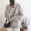Autumn Winter Simplicity Loose Solid Color Knitwear Women Vintage Office Lady Sweater All-match Casual Knitting Tops
