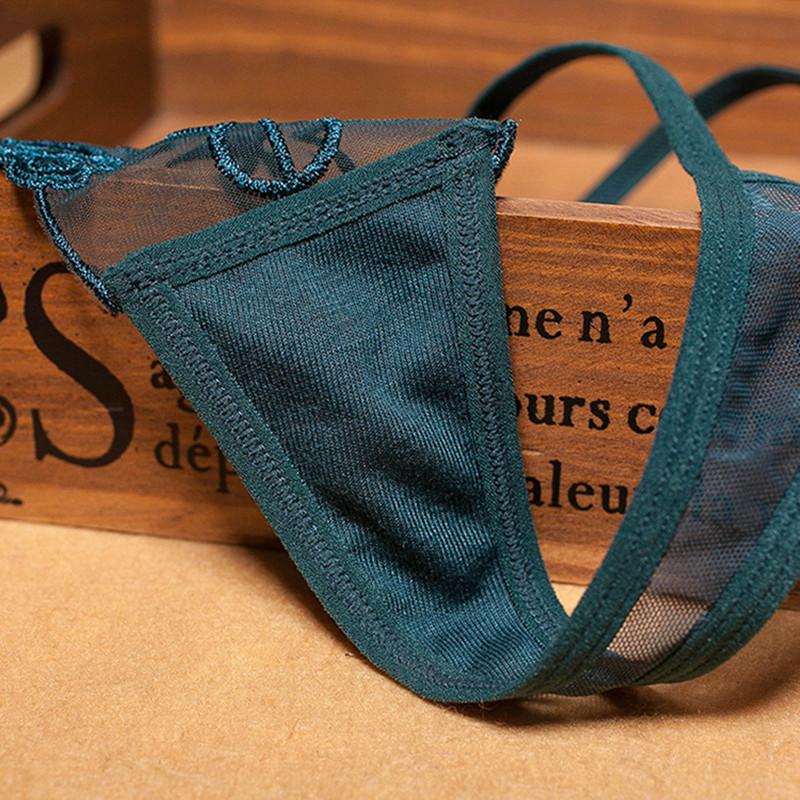 Трусики с вышивкой, 7 цветов, женские кружевные стринги высокого качества с низкой посадкой, женские стринги, дышащее нижнее белье