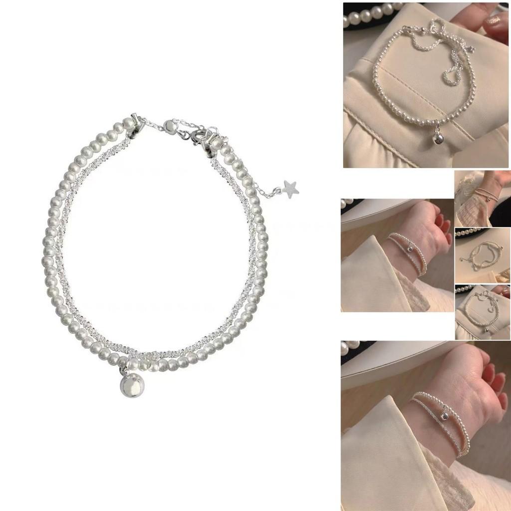 Стильный геометрический браслет из искусственного жемчуга для женщин, модный роскошный летний аксессуар