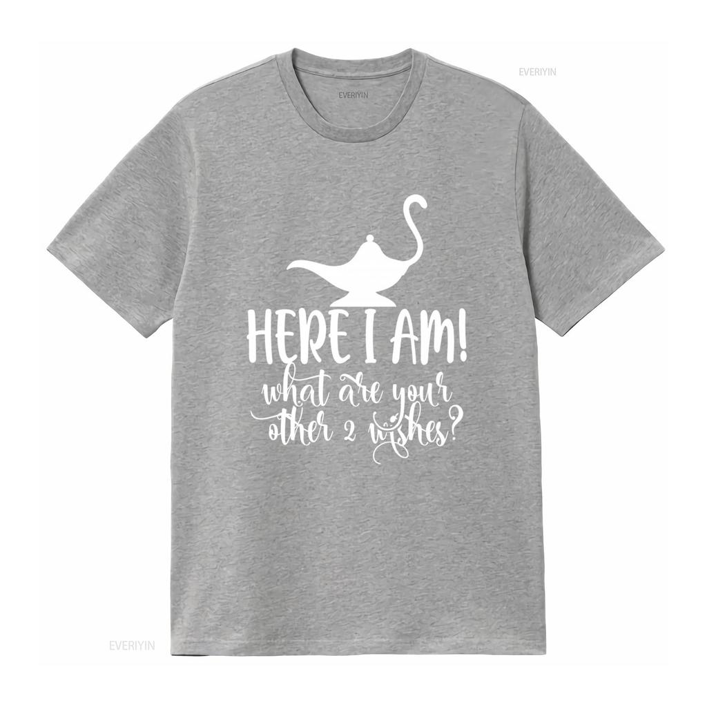 Magic Lamp Genie T Shirt Here I Am What Are Your Other 2 Wishes Perfect for Friends vintage Washed designer clothes Stretched