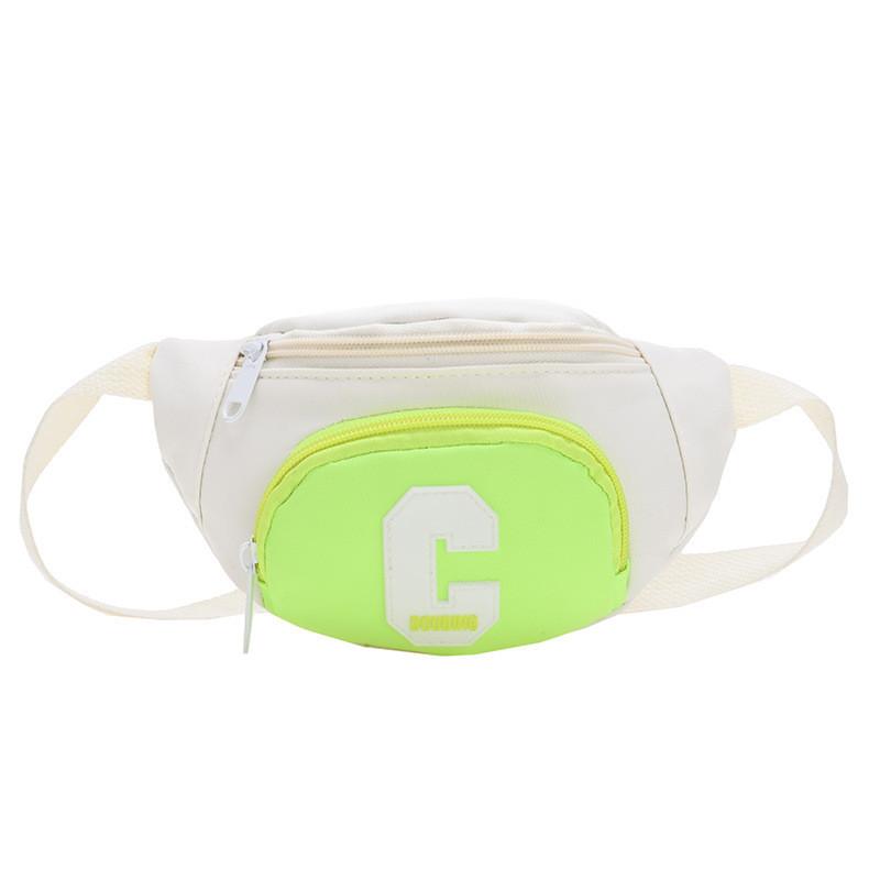 Adorable Korean Style Color Block Childrens Chest Bag With Ample Capacity For Daily Use