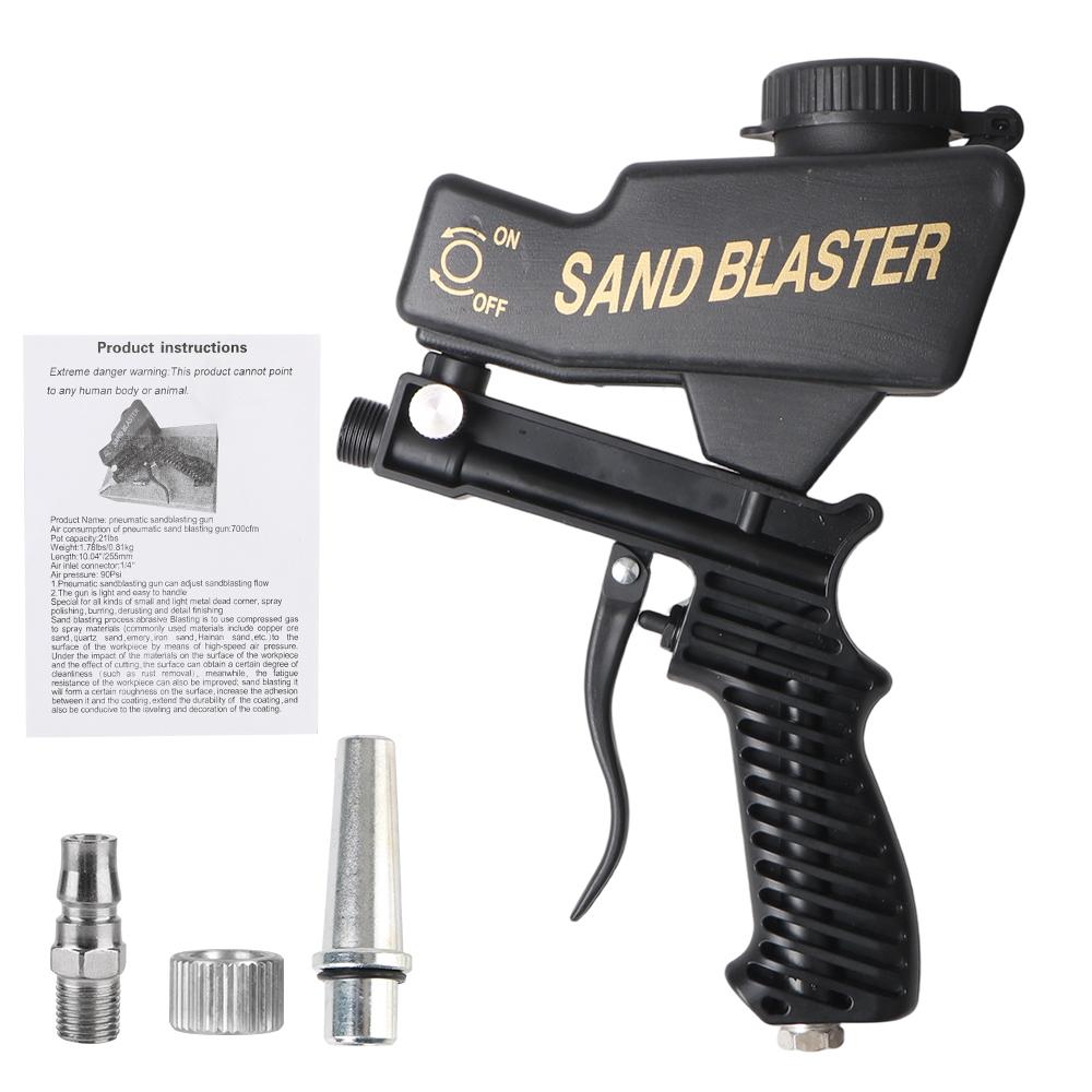 Пневматический пескоструйный пистолет Набор Пневматический пескоструйный набор Регулируемый пескоструйный аппарат Устройство для удаления ржавчины Гравитационный пескоструйный пистолет