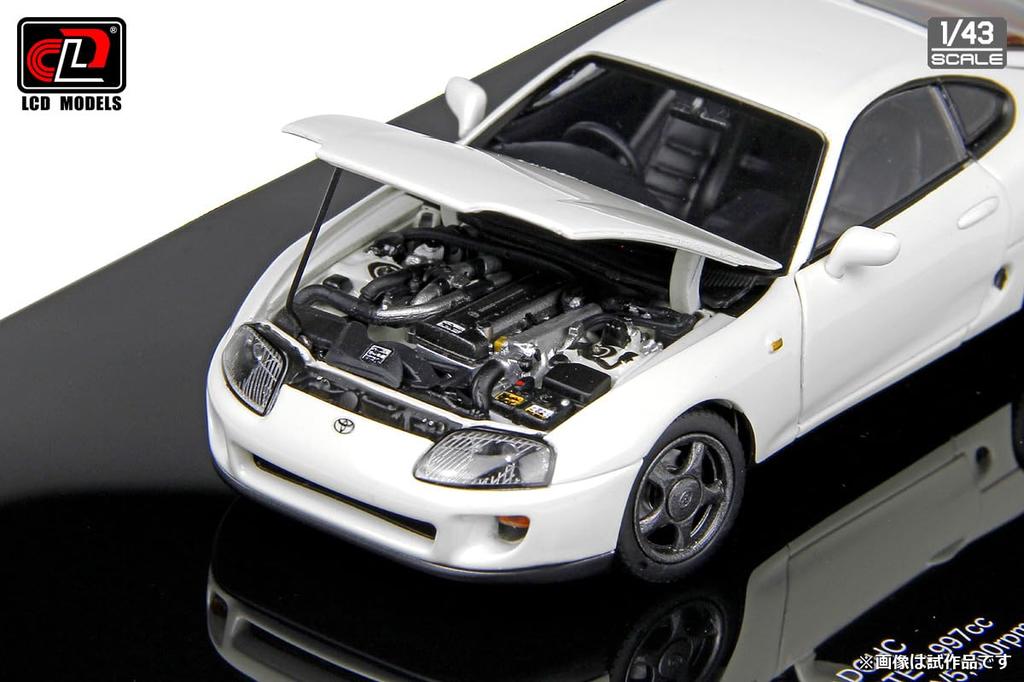 LCD Model Scale Toyota Supra A80 White Finished Model LCD43009WH 1/43