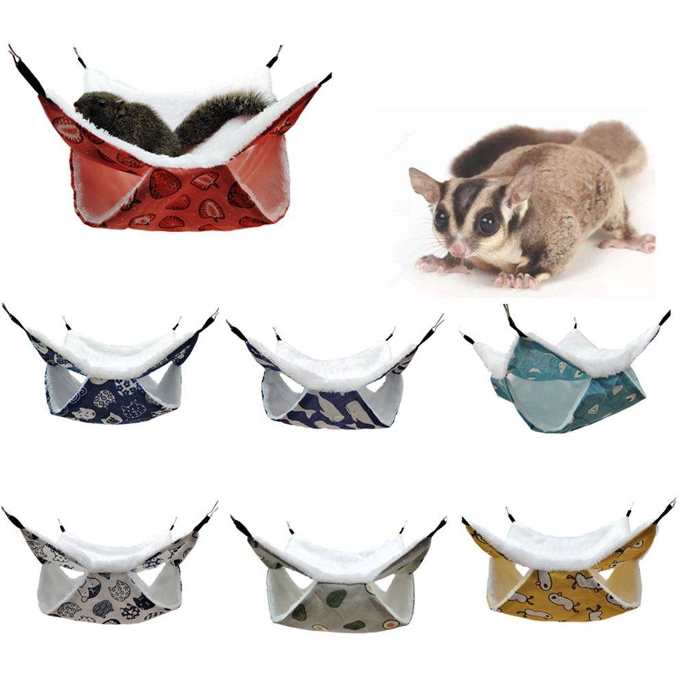 Fashion Plush Double Layer Squirrel Beds Hamster Cage Pet Sleeping Bag Pet Hammock