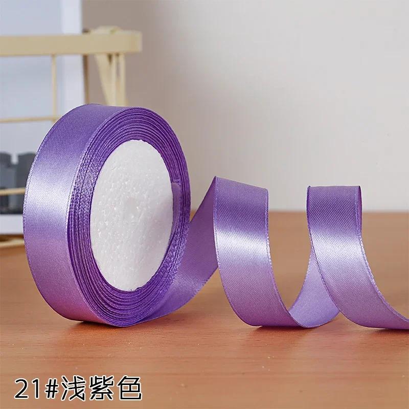 22 метра 20 мм атласная лента с одной стороной для DIY, шелковые атласные ленты, поделки, банты, ручная работа, упаковка подарков, вечеринка, свадьба, аксессуары для одежды