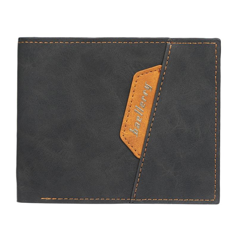 Мужской короткий кошелек из искусственной кожи, винтажный кошелек с держателем для карт, деловые кошельки