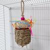 Bird Toy Natural Material Bird Chew Toy Parrot Foraging Toy Interactive Hanging Cage Toy Pet Supplies