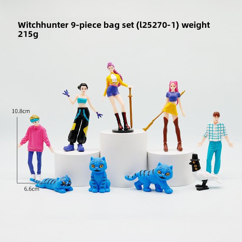 K-Pop Новая группа девушек-охотниц на демонов Мужская группа Фигурка Модель Слепая коробка Tide Play Кукла Украшение