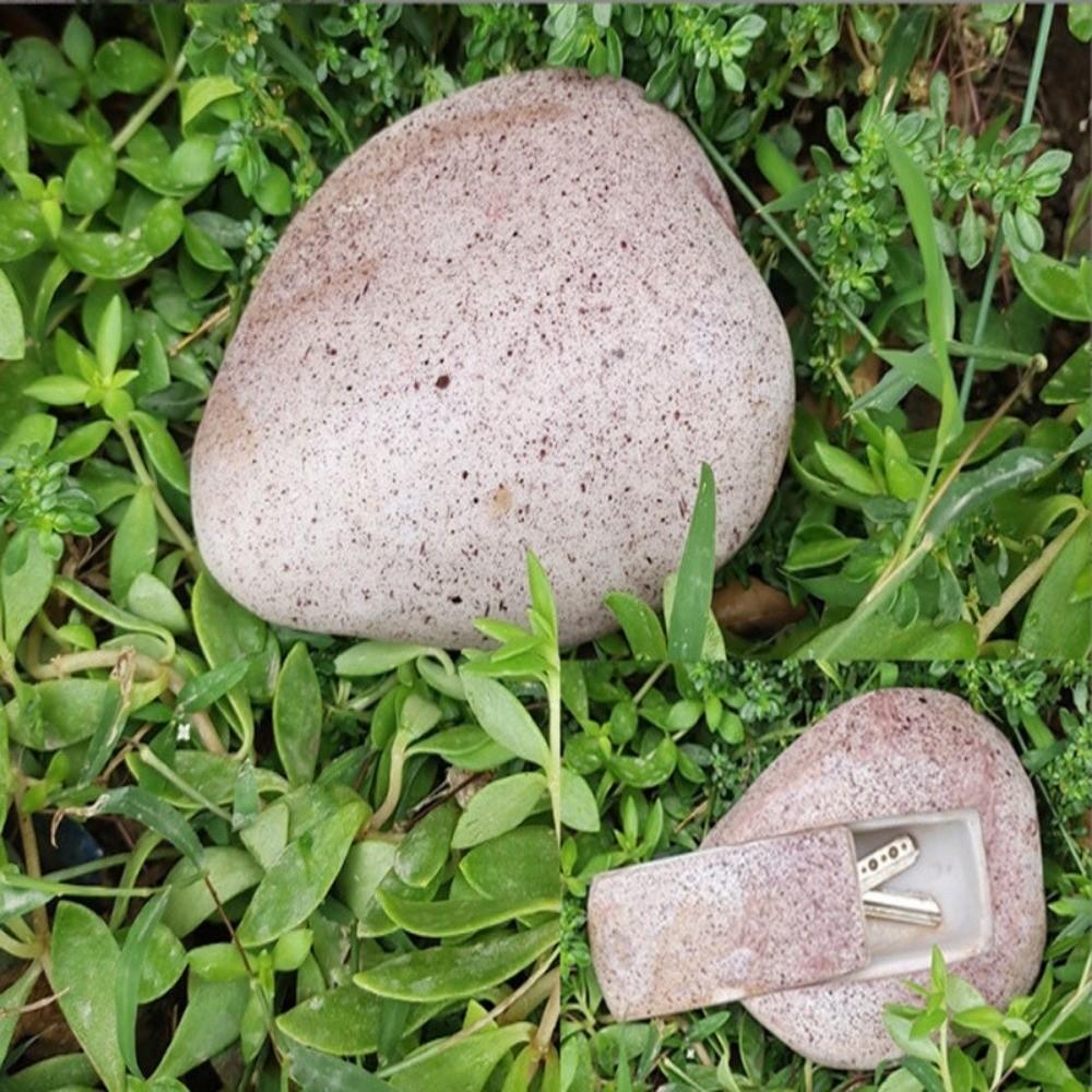 Resin Disguised Rock Key Storage Box Realistic Secure Key Storage Box Garden Key Storage