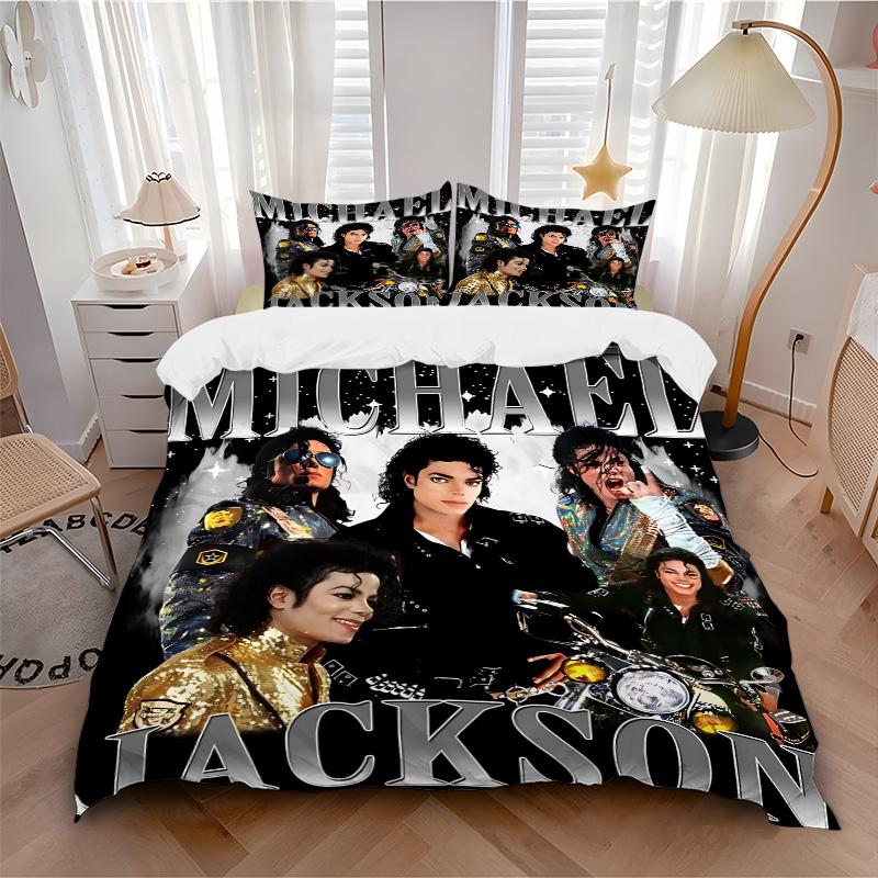 Michael Jackson'S Legacy Print 3Pcs Bedding Setduvet Cover With 2 Bedropillowcase Home Birthday Gift