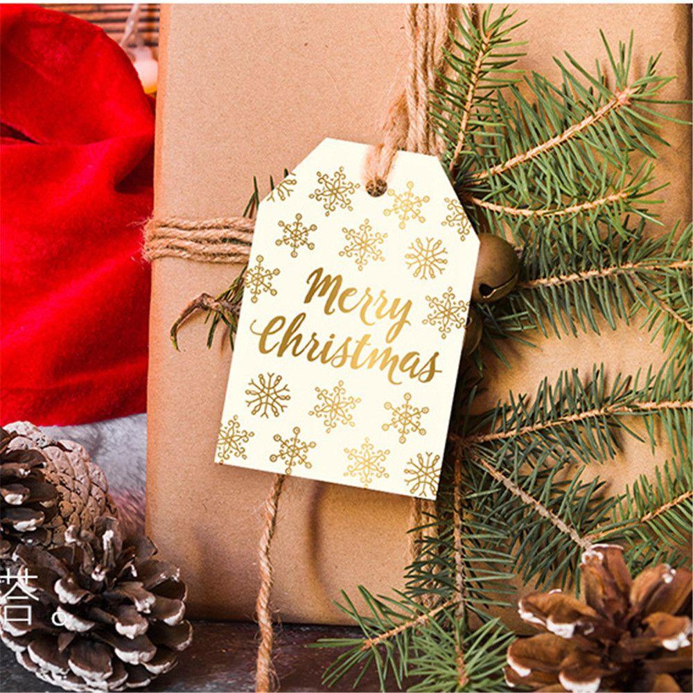 48 шт. самодельных крафт-бирок, этикеток для рождественской упаковки подарков, бумажные бирки для Санта-Клауса, бумажные открытки, принадлежности для рождественской вечеринки