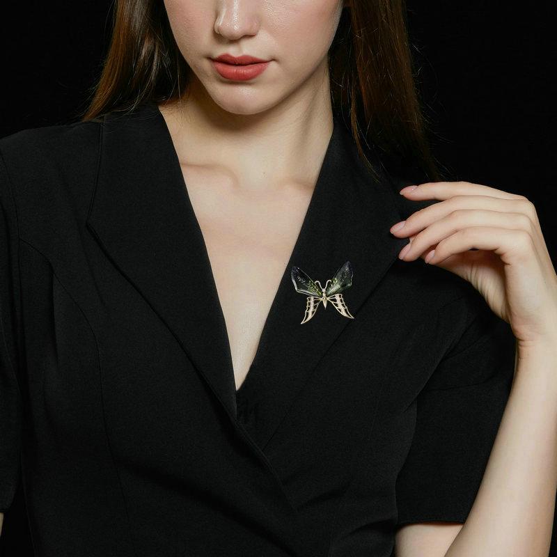 Transparent Wings Butterfly Brooch With Personalized Designs