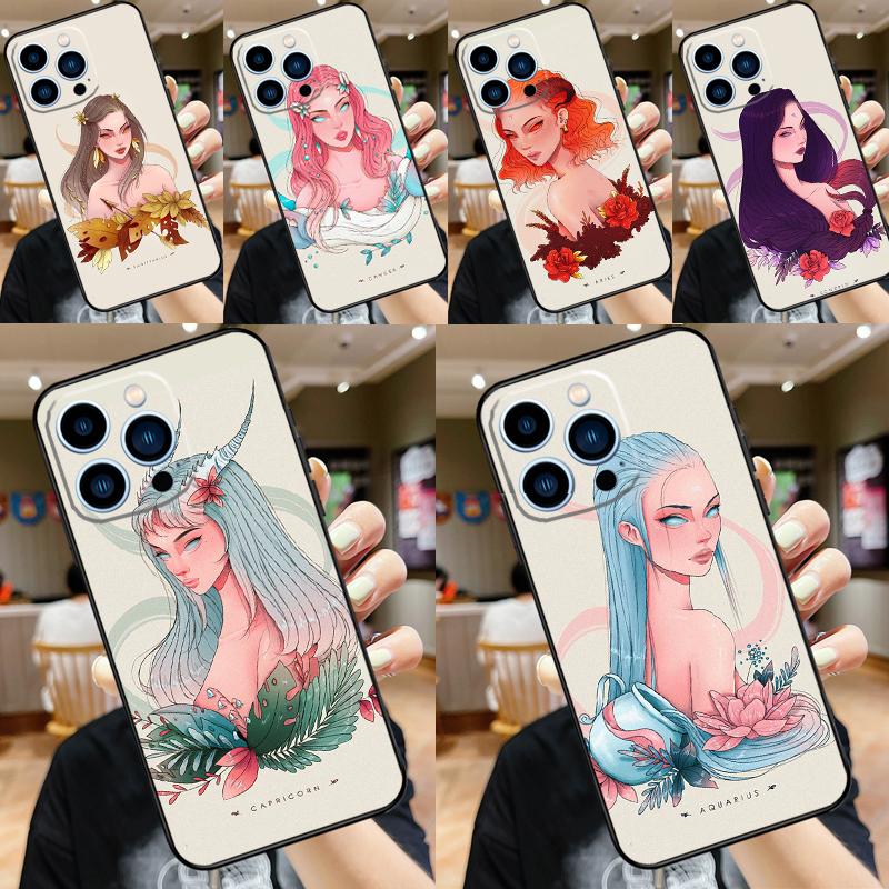 Чехол для Huawei Nova Y91 Y70 Y72 Y73 Y60 Y90 Y61 8i 7i 11i 12i 12s 9 10 SE P20 P30 P40 Lite со знаком зодиака Дева Скорпион Телец