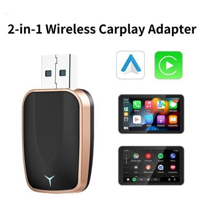 Беспроводной адаптер CarPlay Android Auto WiFi Быстрое подключение Смарт-донгл 2в1 с 99% автомобилей Plug and Play WiFi Смарт-донгл