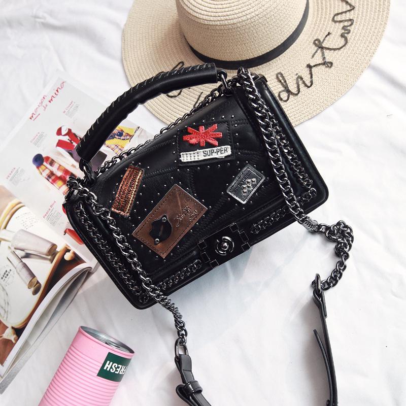Women Bag Badge Shoulder Bag Messenger Fashion Female Pillow Type Bags