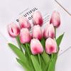 5Pcs Artificial Tulip Flowers Pink White Tulips Fake Flowers Bouquet Wedding Garden Decoration Home Vase Decor Plants Mother's Day Gift