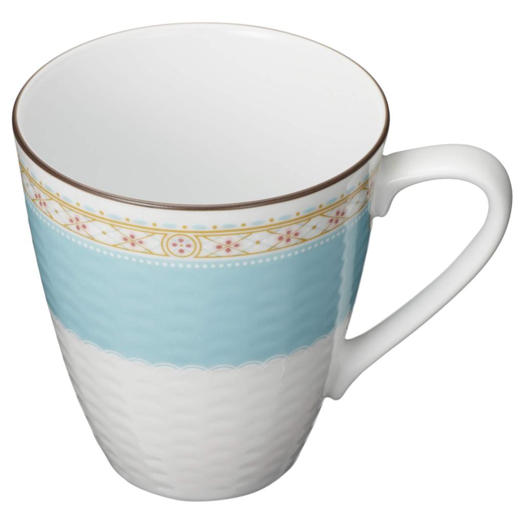 Noritake Синяя кружка с гудением, 295 куб. см, безопасна для микроволновой печи, тонкий фарфор, T5355L/1645