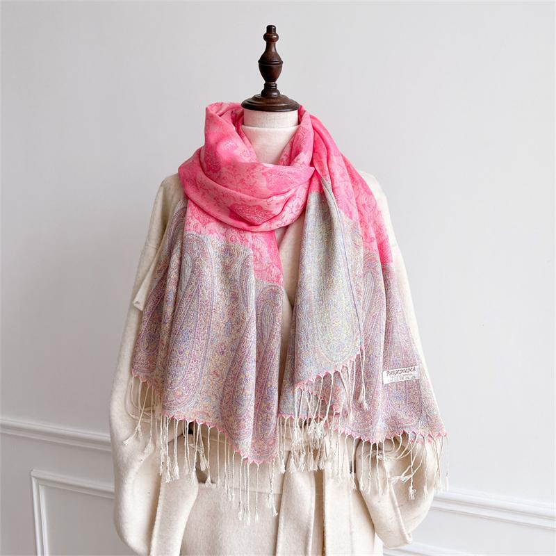 Luxury Brand Autumn Cashmere Pashmina Shawl Lady Wrap Warm Winter Scarves Design Print Female Foulard Hijab Stoles Scarf