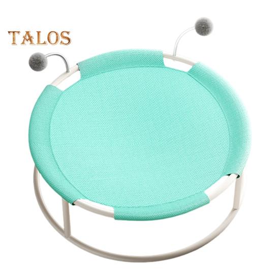 Elevated Cat Bed Free-Standing Round Cat Hammock Bed with Removable Washable Mesh Cooling Pet Sleeping Bed for Cats Dogs