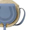 Chloe Marcie Adjustable Strap Handwoven Rattan And Calfskin Crossbody Bag Women bags Blue CHC23-SS736I32-484