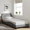 VidaXL Bed Frames with Headboard, Upholstered Bed with Slatted Base, Single Bed with Feet, Adult Bedroom Bed, Grey 373065