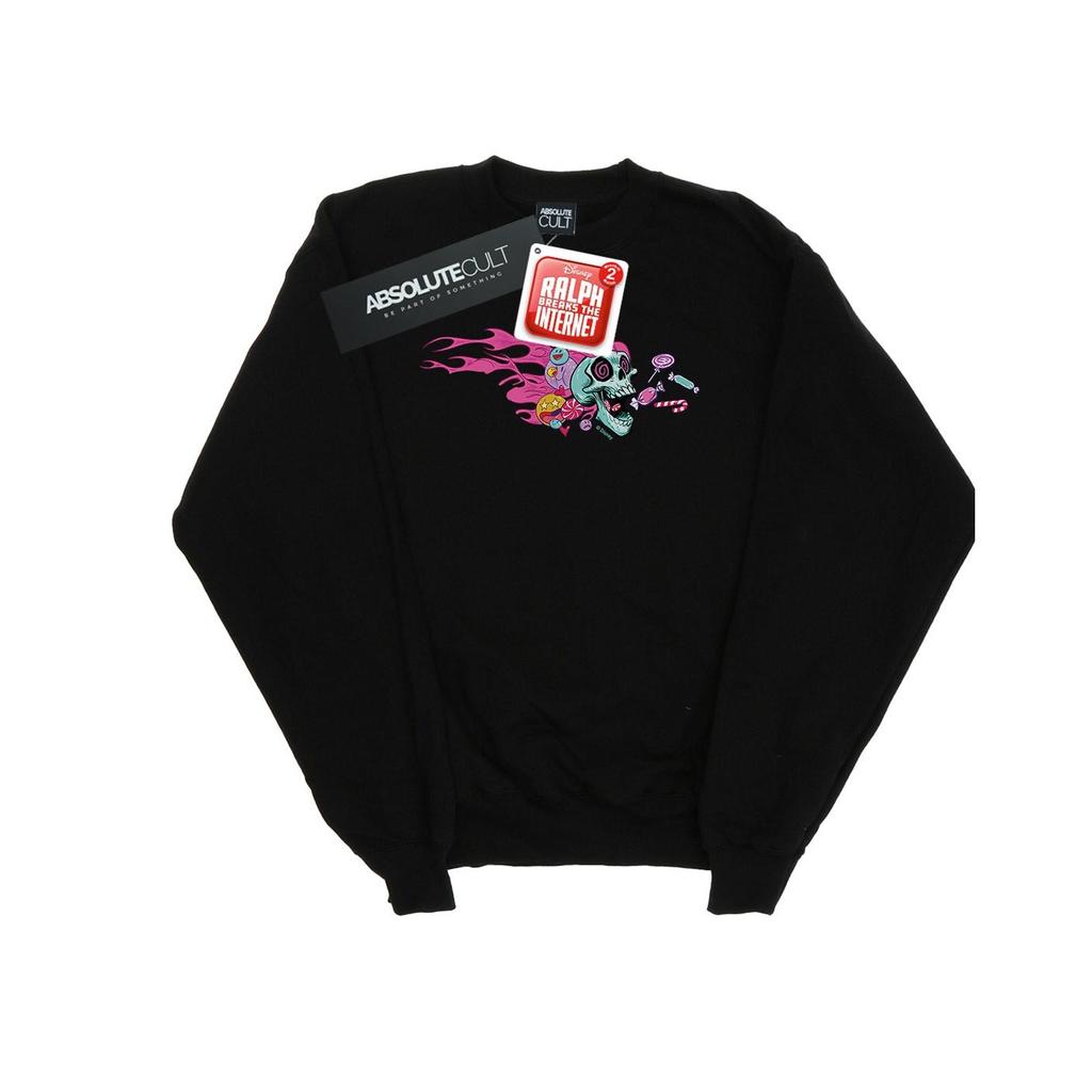 Disney Mens Wreck It Ralph Candy Skull Sweatshirt