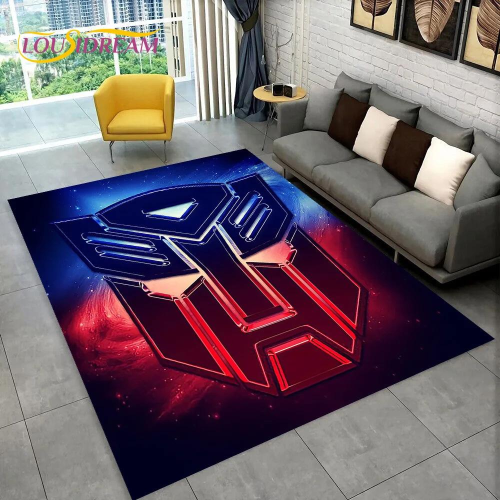 Cartoon T-Transformers Autobots 3D Carpet Rug for Bedroom Living Room Home Sofa Decoration,Children Game Large Decor Floor Mat