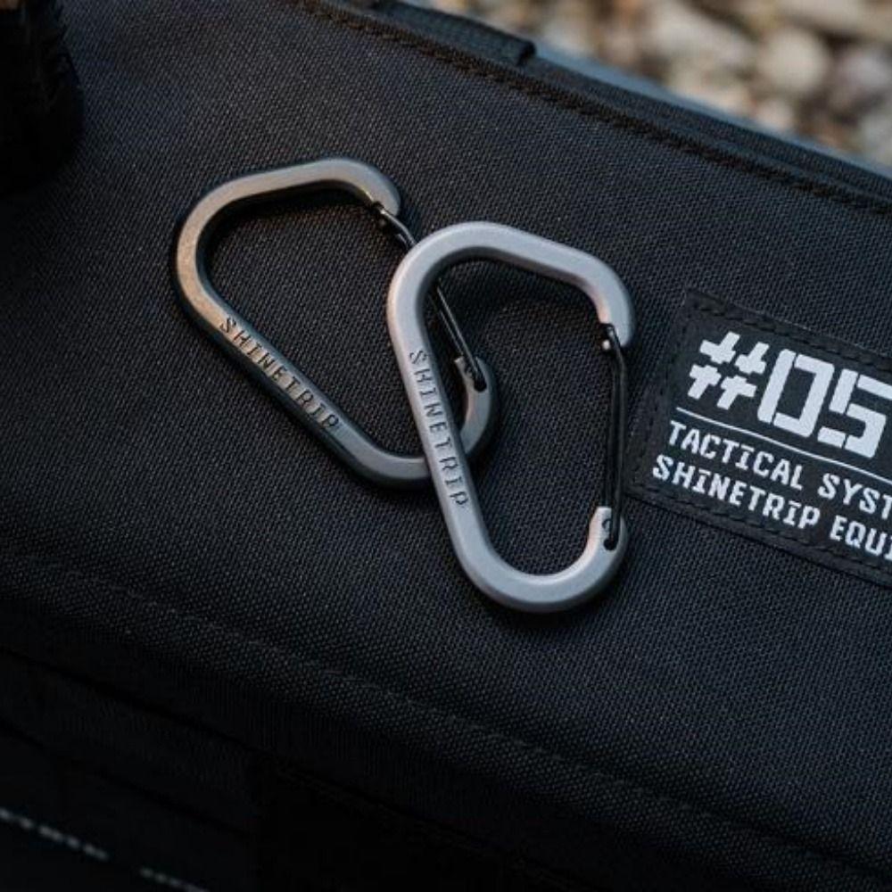 2pcs Black/Grey Spring Snap Hook Safety Small Tool Storage Camping Hiking Fishing Accessories