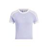 Originals Knit T-Shirt with Brand Logo, Color Block, Striped, Crew Neck, Slim Fit Women Tops Light-Purple JI7050