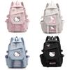 Hello Kitty School Backpack For Middle School And High School Fashionable Cartoon Nylon