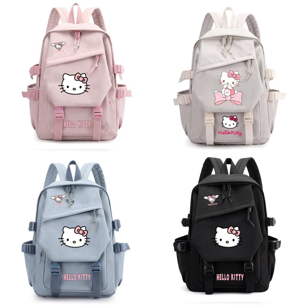 Hello Kitty School Backpack For Middle School And High School Fashionable Cartoon Nylon