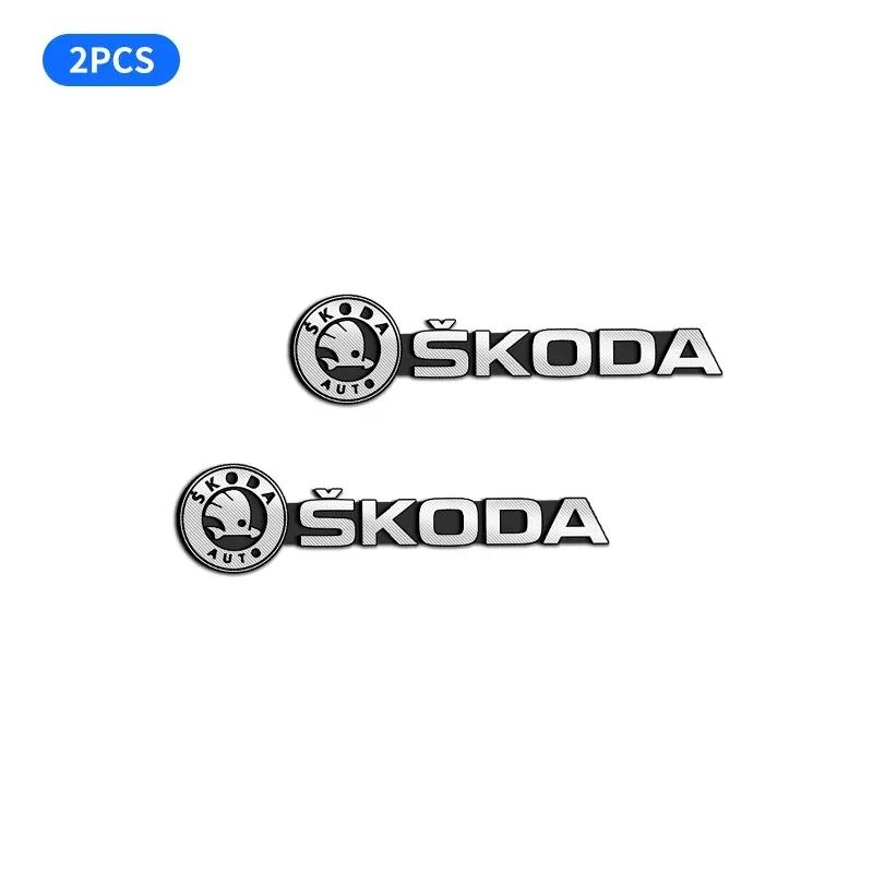 car audio decorate 3D Aluminum Badge Emblem Sticker For Skoda Rapid Octavia A5 RS Kodiaq Fabia A7 2022 Accessories