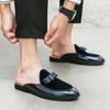 Elegantes Style Men Loafers Half Leather Driving Shoes Slip On Mens Moccasins Wedding Party Men Shoes Classic Office Footwear
