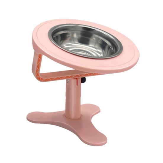 Приподнятая миска для кошачьего корма Регулируемая Наклонная Миска для питомца из нержавеющей стали Нескользящая Приподнятая