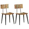 VidaXL 2x Dining Chairs Dinner Chairs Dining Room Seats Kitchen Furniture Home Meal Interior Wood 287901