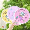 Cartoon Folding Round Fan with Photography Reflector Portable Lightweight Pocket Size Outdoor