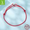 Браслет из стерлингового серебра 925 пробы «Дух Змеи» с красной плетеной нитью, модный и популярный браслет-талисман на руку, ручное украшение