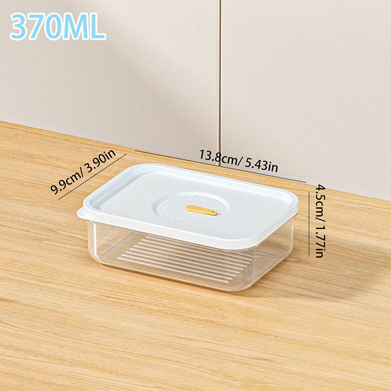 Refrigerator Sealed Fresh-Keeping Box Fruit Meat Freezing Storage Cans Kitchen Plastic Food Organizer Case Container Lunch Box