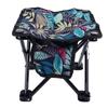 Camping Stool Canvas Portable Leaf Pattern Compact Outdoor Folding Chair with Carrying Bag for Adults Fishing Hiking