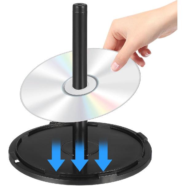 Luxshiny Коробка-шпиндель для тортов CD/DVD, 4 шт., пластиковое пустое ведро для хранения DVD, переносной кейс для носителей DVD, кошелек для CD, держатель на 100 дисков DVD